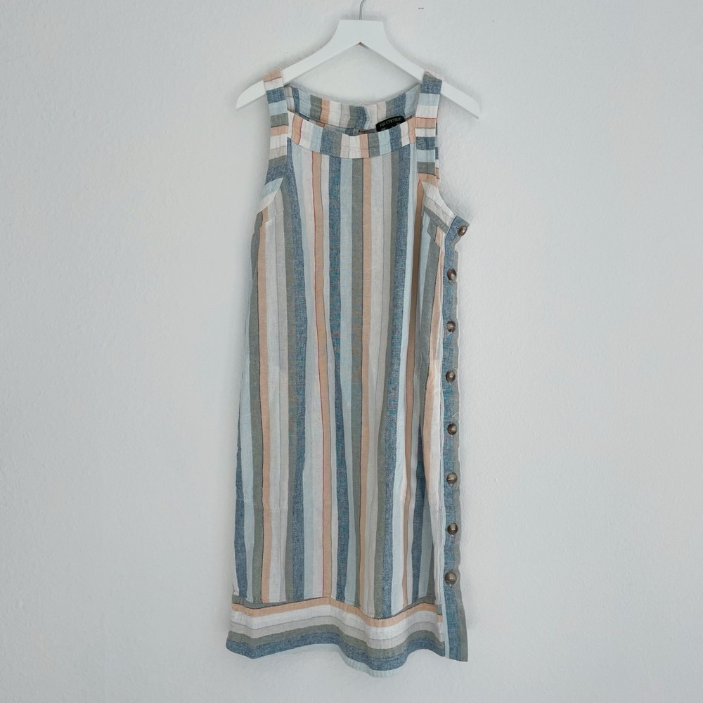 For Cynthia Linen Blend Dress | Small